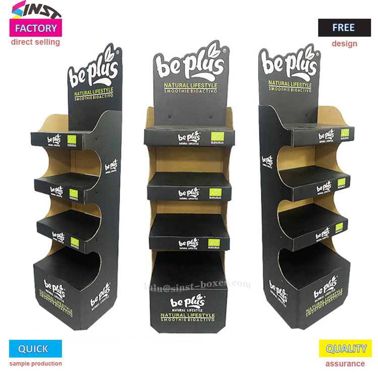 Spraw, by szampon zabłysnął na stojaku z tektury falistej Shampoo