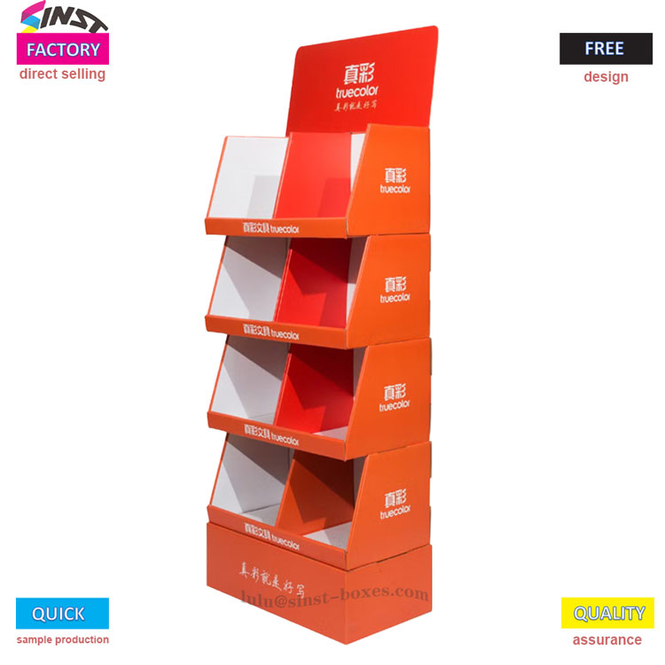 Paper towel corrugated box display rack