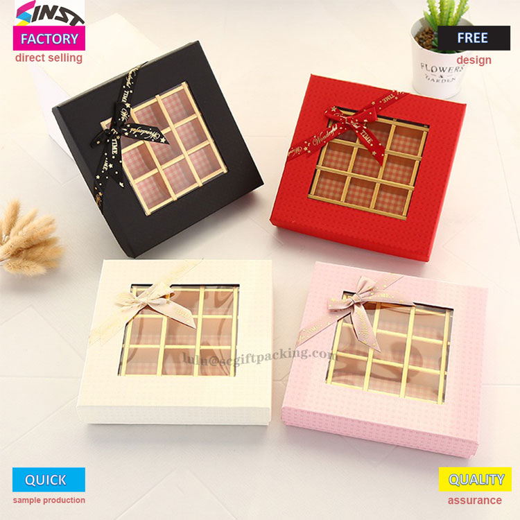 Square 25 Grid Open Window Chocolate Gift Box